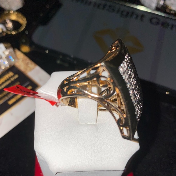 Wow! Men real SI diamond large statement head turner ring only one made like it - Picture 5 of 5